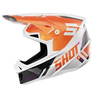 Casco de motocross Shot Lite Ultra naranja perla