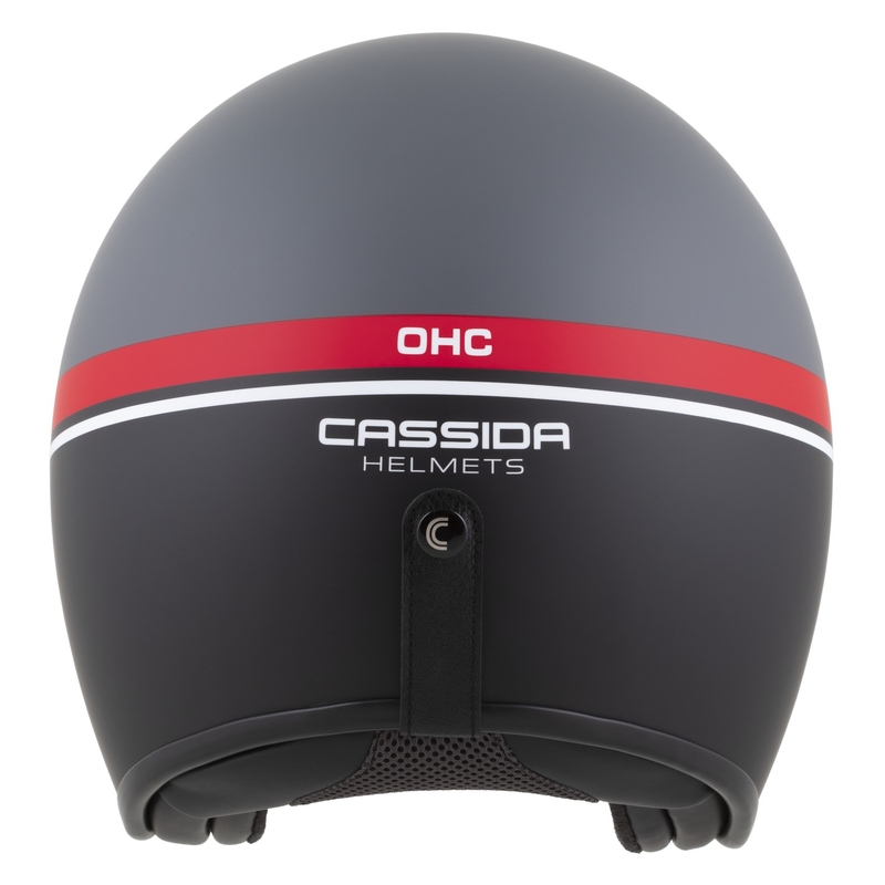 Casco de moto abierto Cassida Oxygen 2.0 Jawa OHC gris mate-rojo-negro-blanco