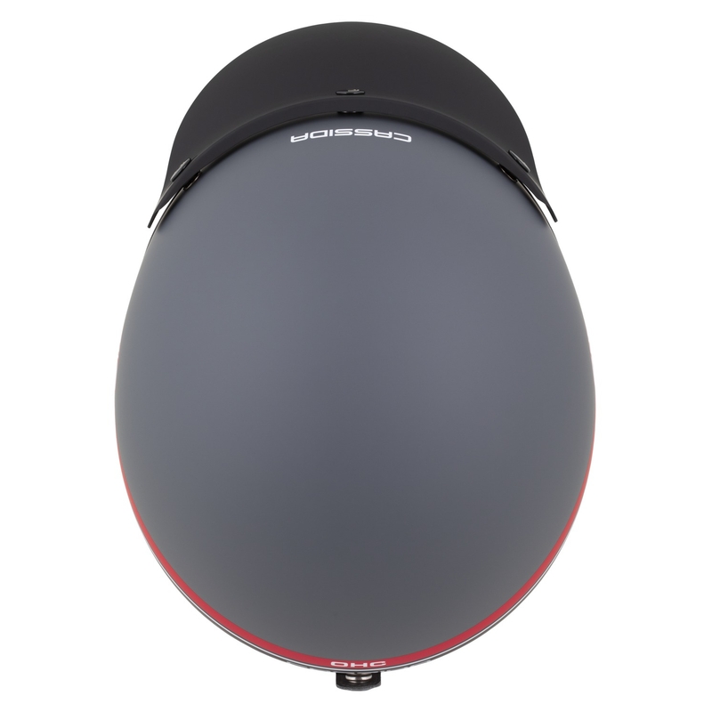 Casco de moto abierto Cassida Oxygen 2.0 Jawa OHC gris mate-rojo-negro-blanco