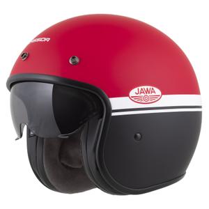 Casco de moto abierto Cassida Oxygen 2.0 Jawa OHC rojo mate, negro y blanco
