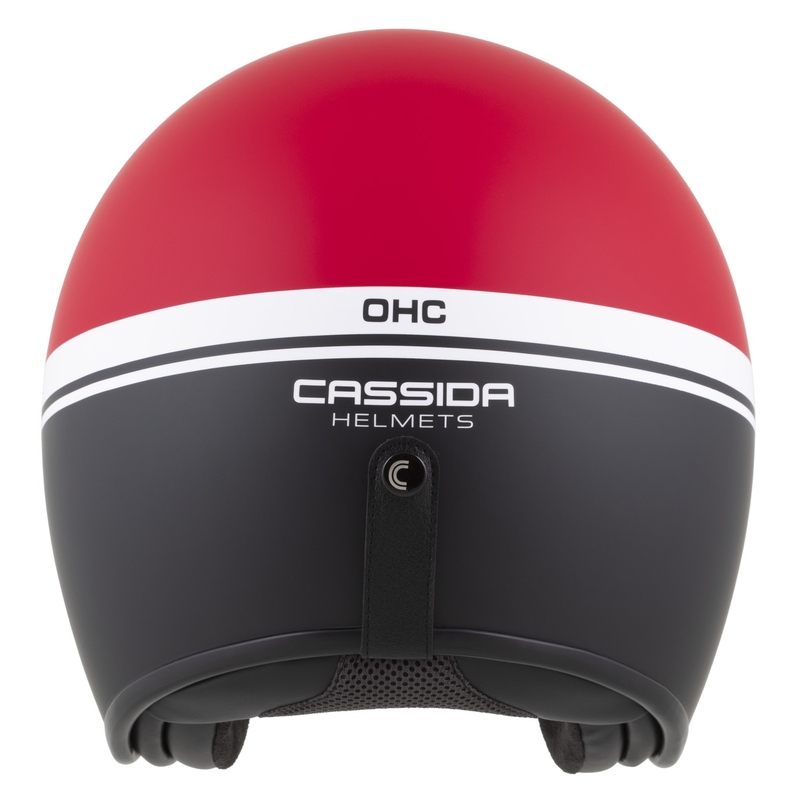 Casco de moto abierto Cassida Oxygen 2.0 Jawa OHC rojo mate, negro y blanco