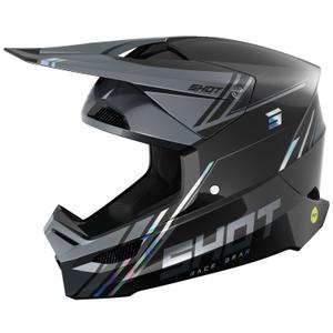 Casco de motocross Shot Race Sprint perla negro-gris