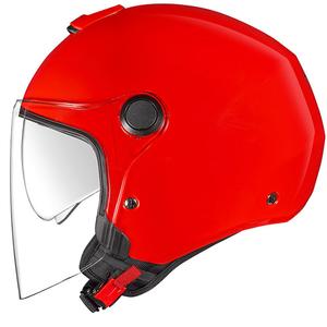 Casco de moto abierto NEXX Y.10 Plain, color rojo
