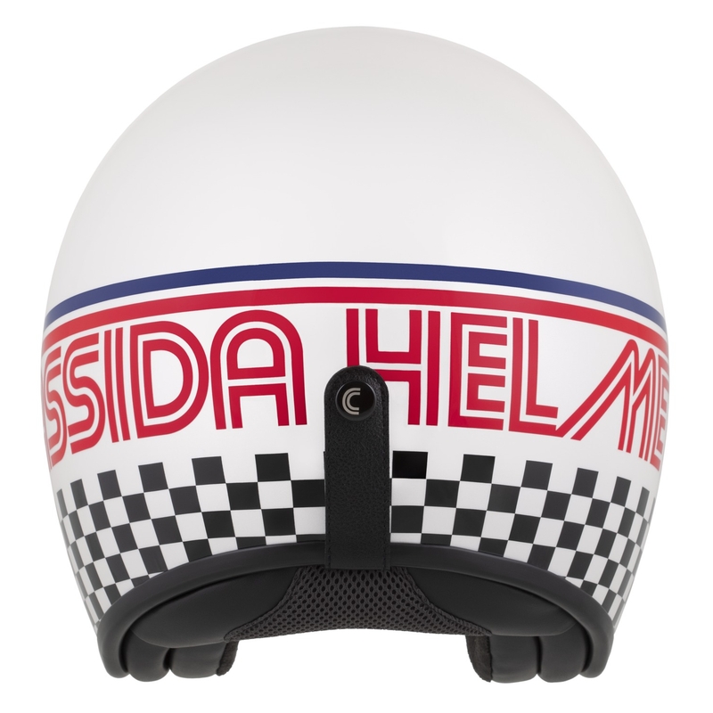 Casco de moto abierto Cassida Oxygen 2.0 Rondo en blanco perla, rojo, azul y negro.