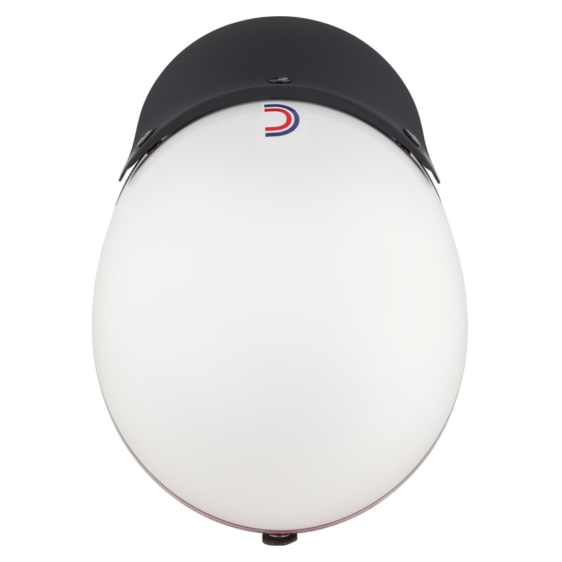 Casco de moto abierto Cassida Oxygen 2.0 Rondo en blanco perla, rojo, azul y negro.