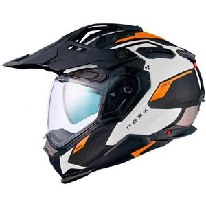 Casco enduro Nexx X.WED3 Keyo blanco-naranja