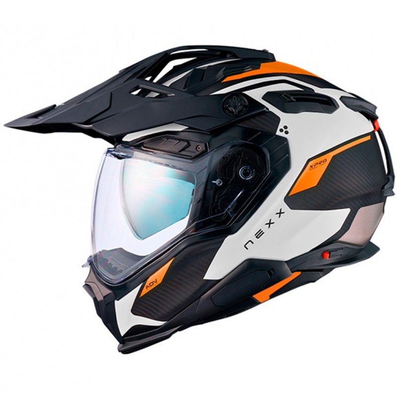 Casco enduro Nexx X.WED3 Keyo blanco-naranja