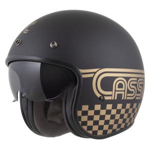 Casco de moto abierto Cassida Oxygen 2.0 Rondo en negro mate y dorado
