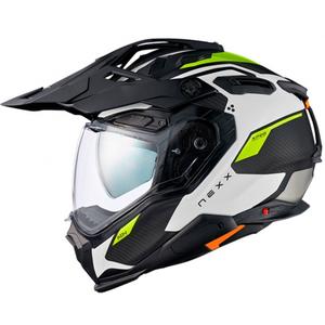 Casco enduro Nexx X.WED3 Keyo blanco-verde fluo