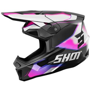 Casco de motocross Shot Lite Astral azul-rosa