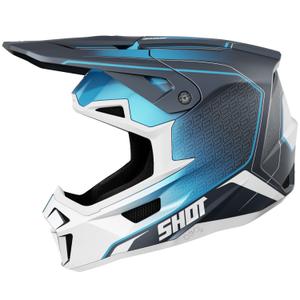 Casco de motocross Shot Lite Challenger azul mate