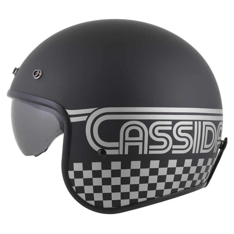 Casco de moto abierto Cassida Oxygen 2.0 Rondo en negro mate y plateado