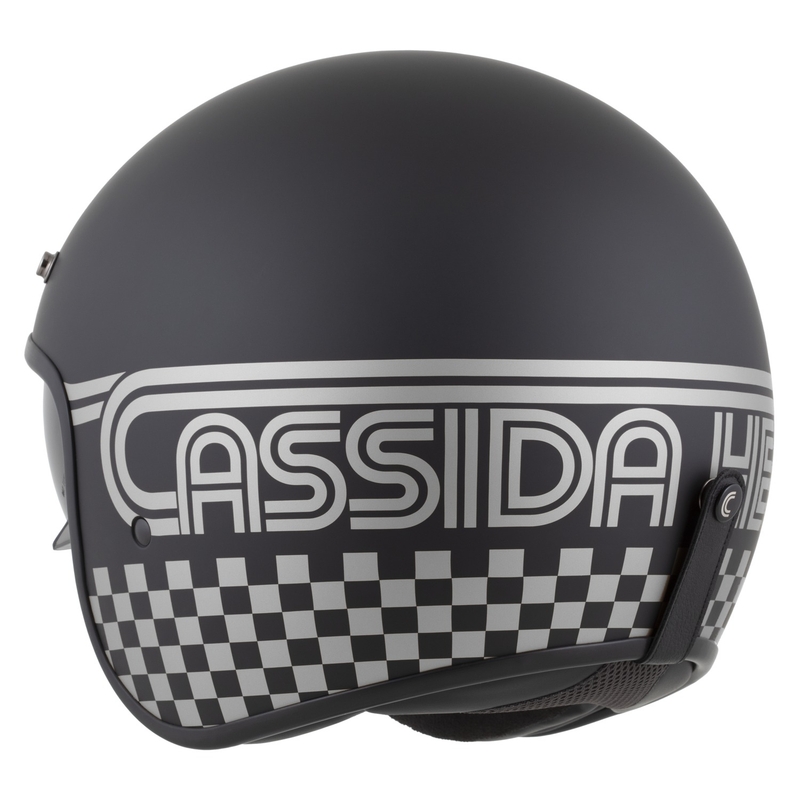 Casco de moto abierto Cassida Oxygen 2.0 Rondo en negro mate y plateado