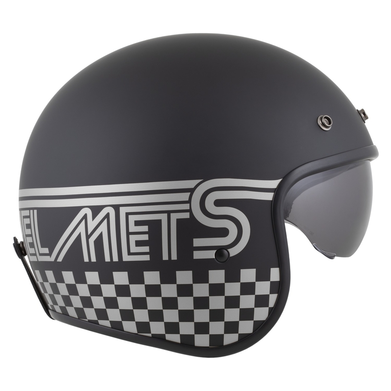 Casco de moto abierto Cassida Oxygen 2.0 Rondo en negro mate y plateado