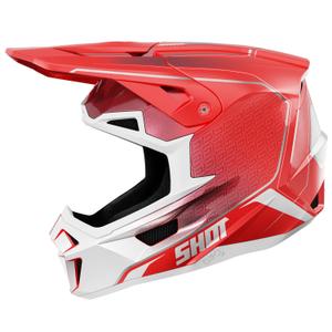 Casco de motocross Shot Lite Challenger rojo perla