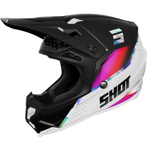Casco de motocross Shot Core Honor negro-perla holográfica