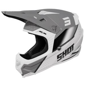 Casco de motocross Shot Core Honor gris-perla