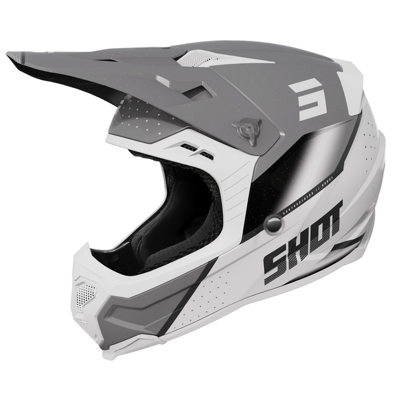 Casco de motocross Shot Core Honor gris-perla