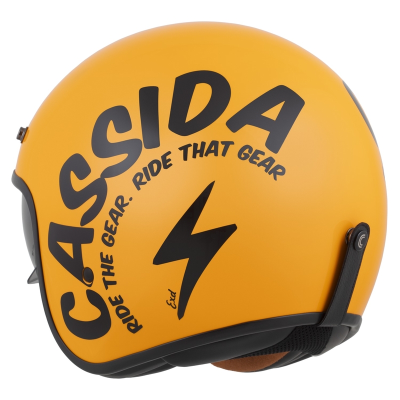 Casco de moto abierto Cassida Oxygen 2.0 Gear amarillo-negro
