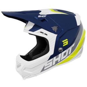Casco de motocross Shot Core Custom azul-perla