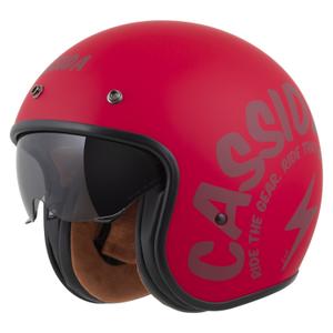 Casco abierto de moto Cassida Oxygen 2.0 Gear rojo mate-rojo oscuro