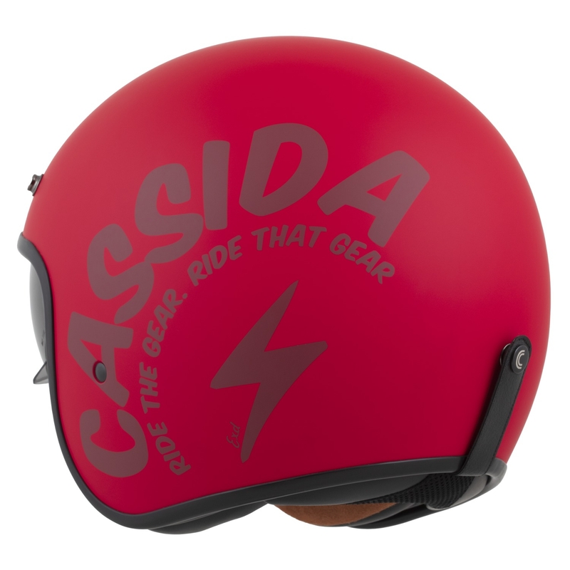Casco abierto de moto Cassida Oxygen 2.0 Gear rojo mate-rojo oscuro