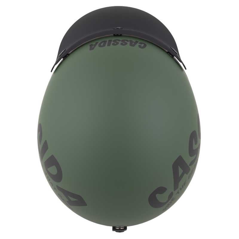 Casco abierto de moto Cassida Oxygen 2.0 Gear verde mate y negro