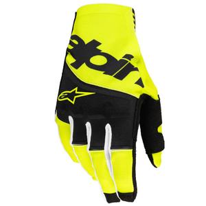 Guantes de motocross Alpinestars Techstar negro-amarillo fluorescente