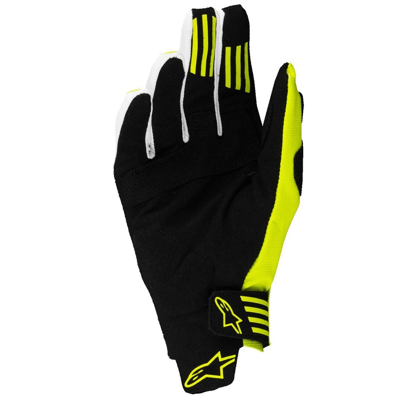Guantes de motocross Alpinestars Techstar negro-amarillo fluorescente