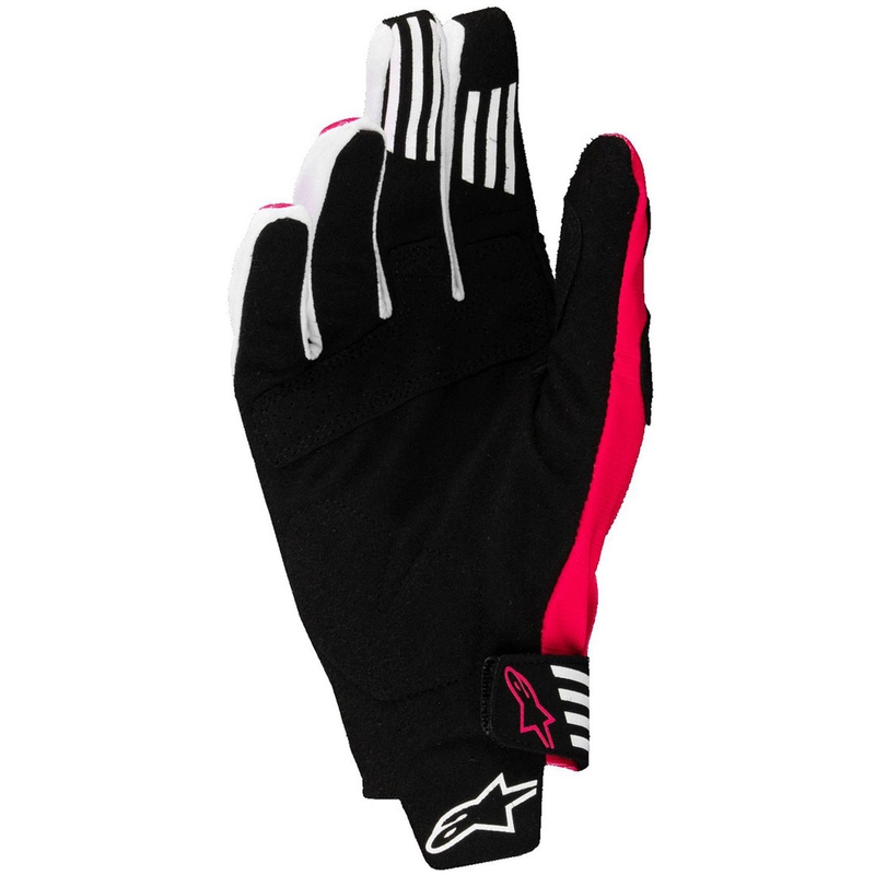 Guantes de motocross Alpinestars Techstar negro-rosa fluorescente