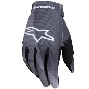 Guantes de moto infantiles Alpinestars Radar camuflaje gris-negro