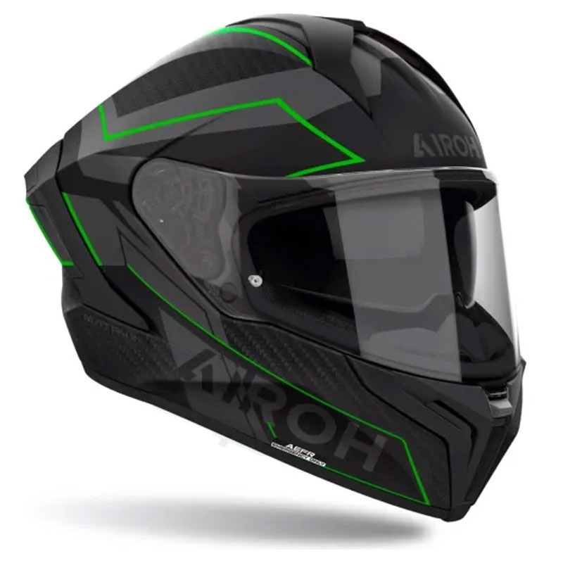 Casco integral de moto Airoh MATRYX Sentinel verde mate