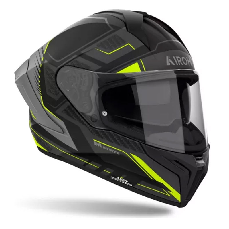 Casco integral de moto Airoh MATRYX Rocket amarillo mate