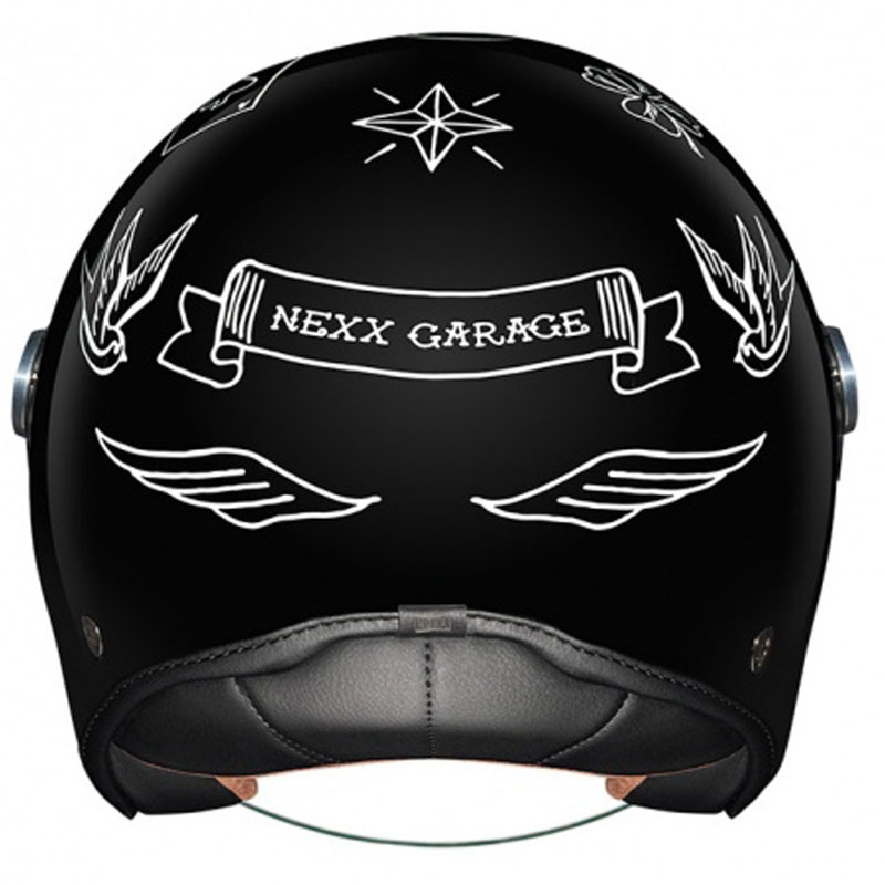 Casco abierto Nexx X.G30 Tattoo blanco y negro liquidación