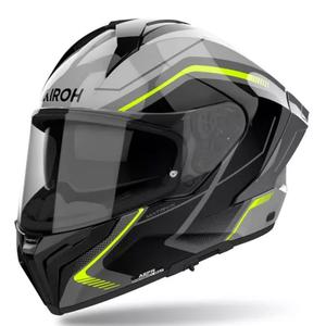Casco integral de moto Airoh MATRYX Wide negro-gris-amarillo