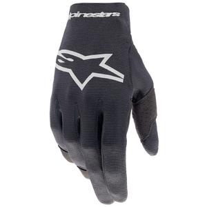 Guantes de motocross Alpinestars Radar para niños, color negro y plateado