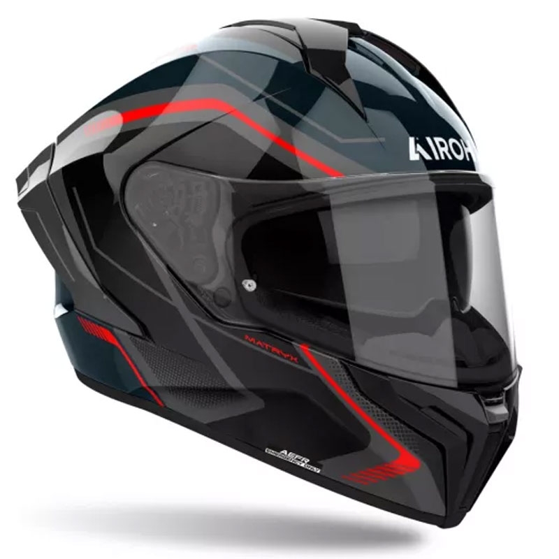 Casco integral de moto Airoh MATRYX Wide negro-gris-rojo