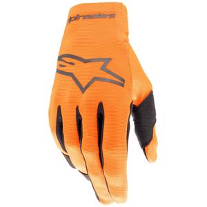 Guantes de motocross Alpinestars Radar para niños, color naranja y negro