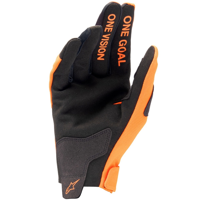 Guantes de motocross Alpinestars Radar para niños, color naranja y negro
