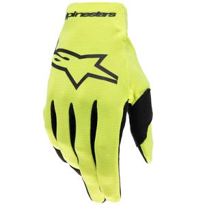 Guantes de motocross para niños Alpinestars Radar amarillo fluorescente y negro