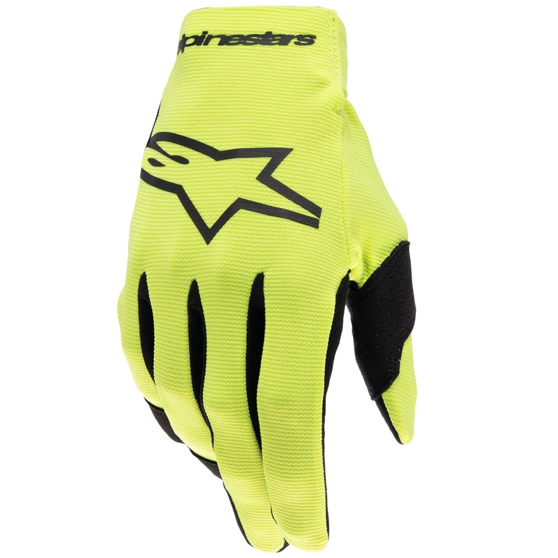 Guantes de motocross para niños Alpinestars Radar amarillo fluorescente y negro