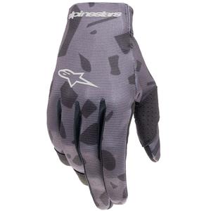 Guantes de motocross Alpinestars Radar para niños, color gris camuflaje y negro