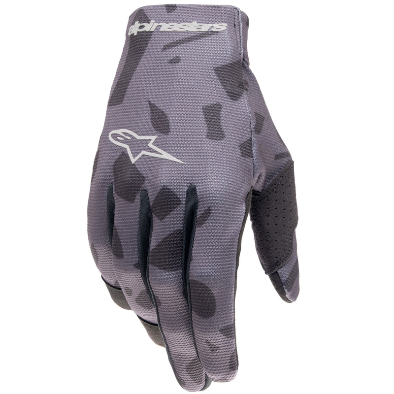 Guantes de motocross Alpinestars Radar para niños, color gris camuflaje y negro