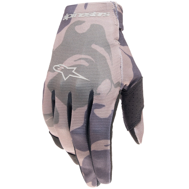 Guantes de motocross Alpinestars Radar para niños, color verde camuflaje y marrón