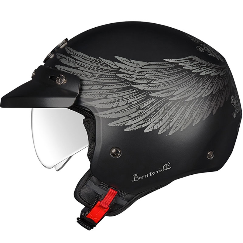 Casco de moto abierto NEXX Y.10 EAGLE RIDER negro-gris liquidación