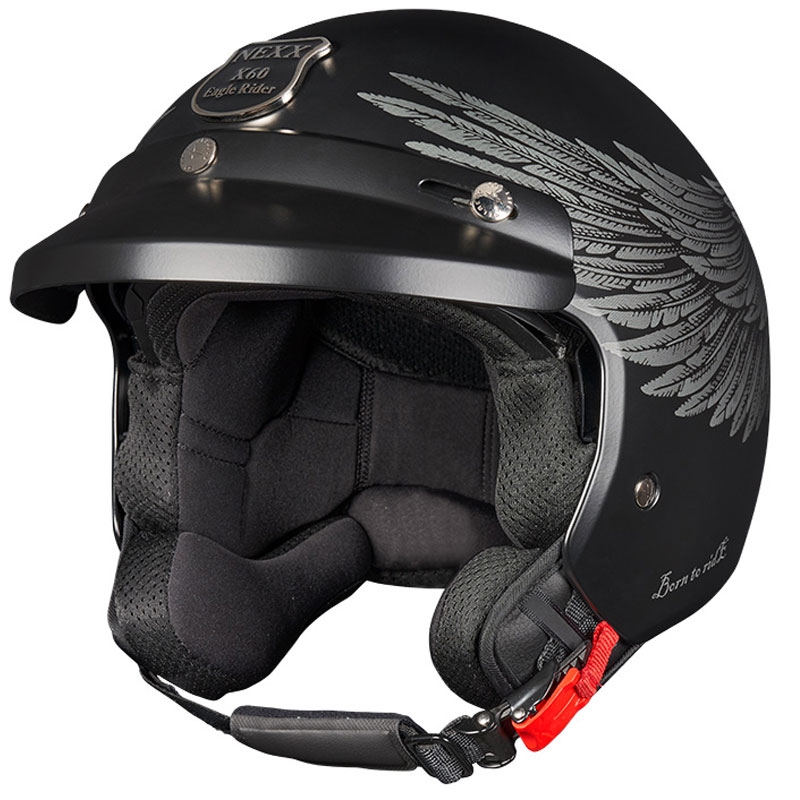 Casco de moto abierto NEXX Y.10 EAGLE RIDER negro-gris liquidación