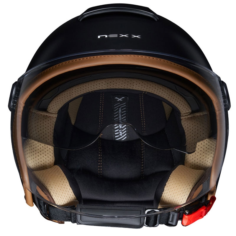 Casco de moto abierto NEXX Y.10 Sunny, color negro