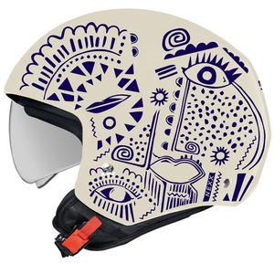 Casco de moto abierto NEXX Y.10 Artville crema-azul