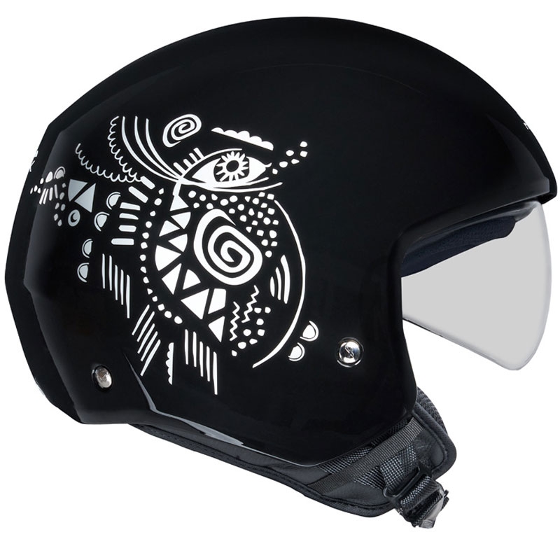 Casco de moto abierto NEXX Y.10 Artville blanco y negro liquidación