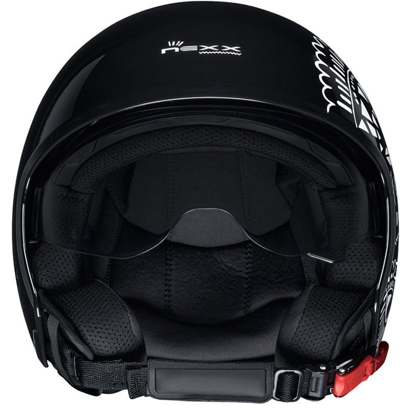 Casco de moto abierto NEXX Y.10 Artville blanco y negro liquidación